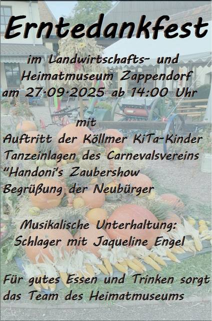 Plakat Erntedankfest 2025