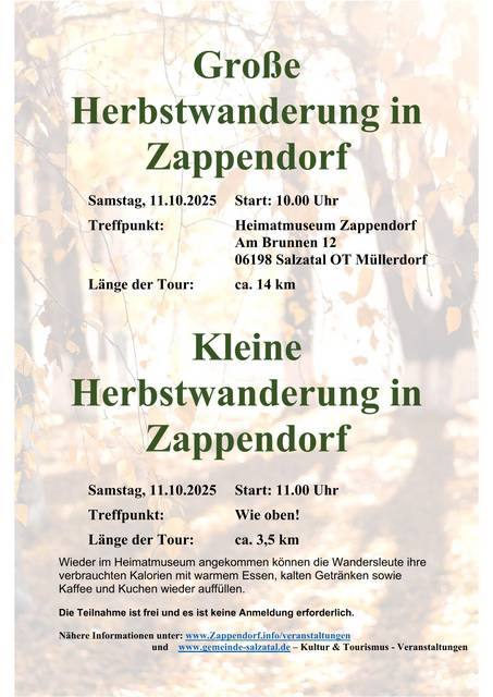 Plakat Herbstwanderung