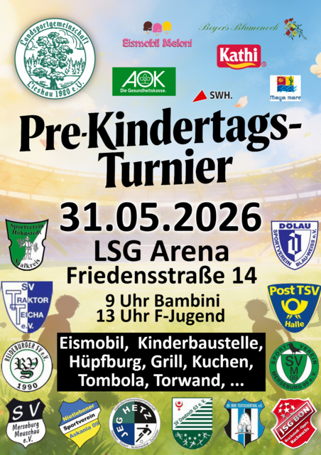 Plakat Pre-Kindertags-Turnier am 31.05.2026