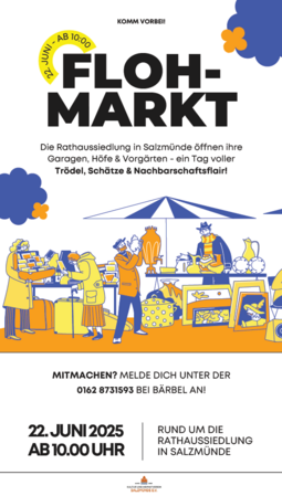 Plakat Flohmarkt in der Rathaussiedlung in Salzmünde