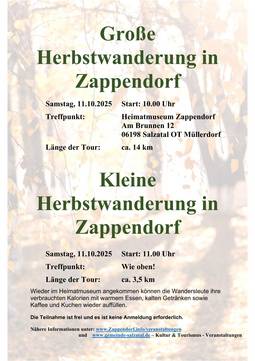 Plakat Herbstwanderung