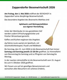 Berghof   Besenwirtschaft 2026