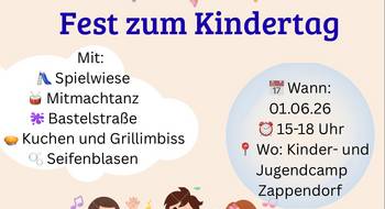 Fest zum Kindertag im Kinder- Jugendcamp Zappendorf
