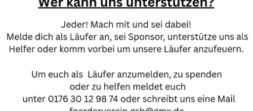 Plakat Sponsorenlauf Grundschule Beesenstedt