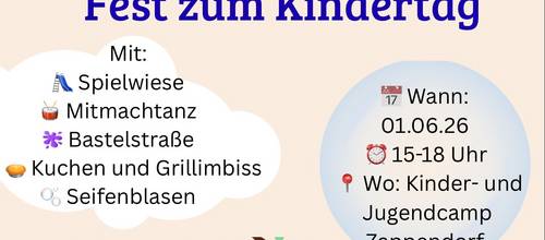 Fest zum Kindertag im Kinder- Jugendcamp Zappendorf