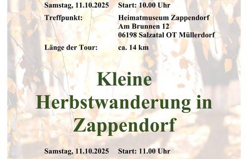 Plakat Herbstwanderung