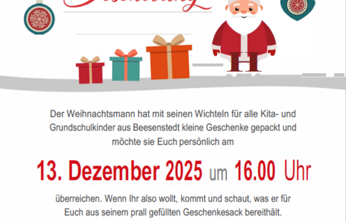 Beesenstedt   Plakat Weihnachtsmann