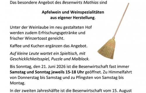 Berghof   Besenwirtschaft 2026