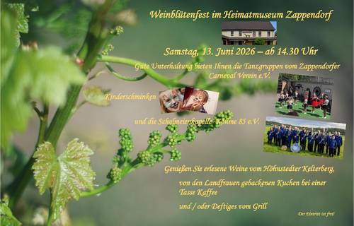 Weinblütenfest im Heimatmuseum Zappendorf